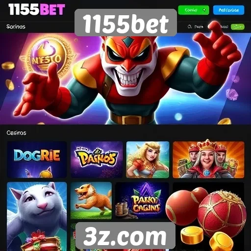 Opcões de jogos disponíveis na plataforma 1155bet